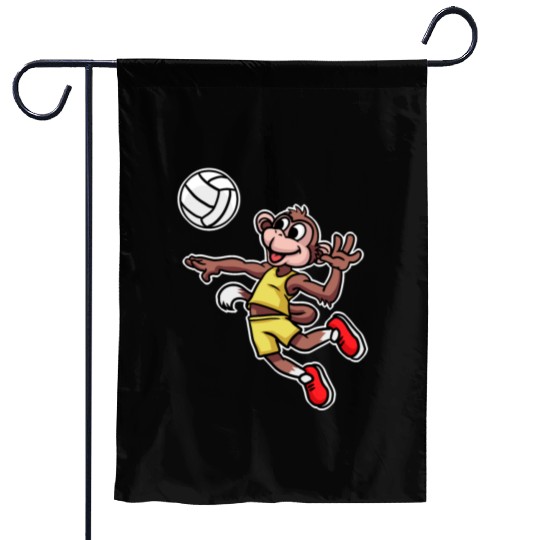 Volleyball Monkey Sport Handball Active Sport Garden Flags