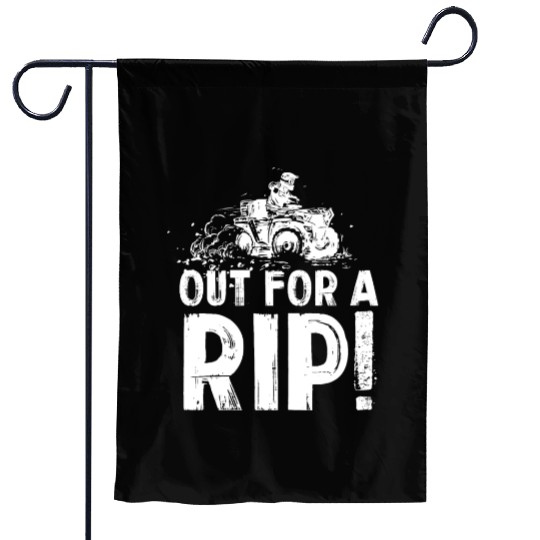 Out for a Rip Dirt Biking - Noisy 4x4 ATV Off Road Garden Flags