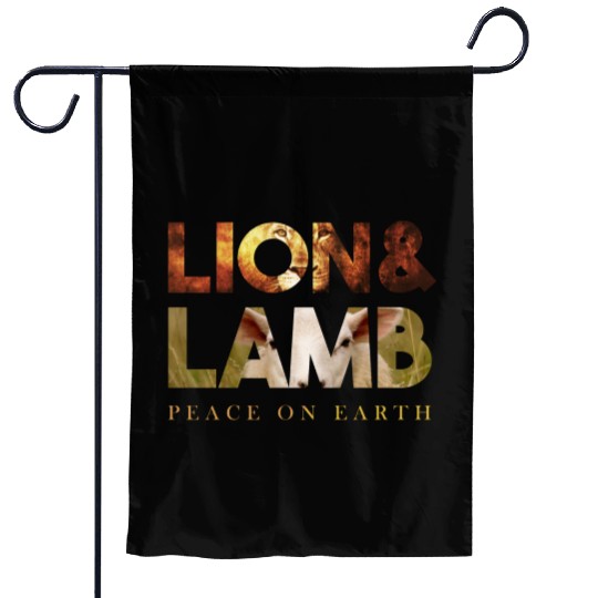 The lion and the lamb Garden Flags
