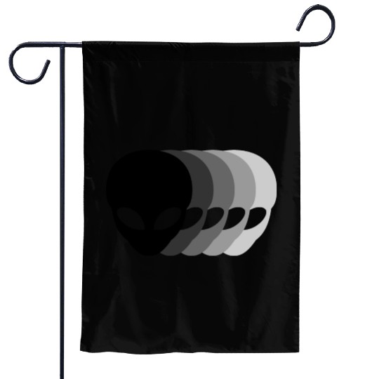 Small Grey Aliens Garden Flags