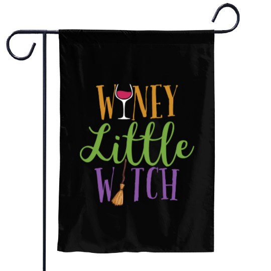 Winey Little Witch Wine Bottle Costume Cool Gift Garden Flags