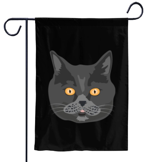 Cat British Shorthair Cat Face - Gift Idea Garden Flags