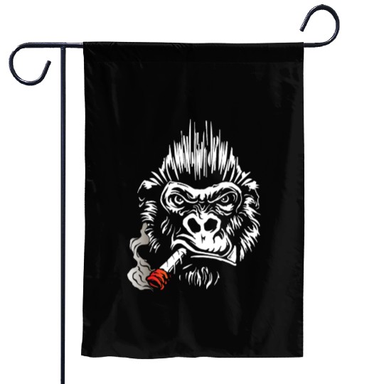 Gorilla smokes cigar, Big Boss Garden Flags gift