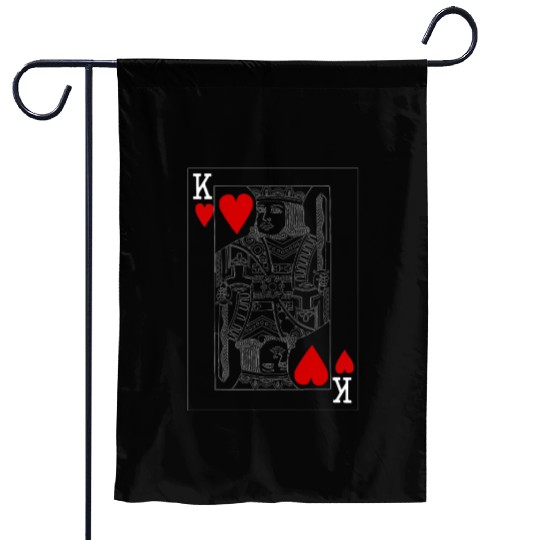 KING OF HEARTS PLAYING CARD Garden Flags