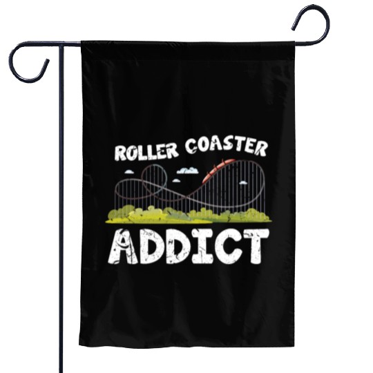 Roller Coaster Addiction Garden Flags