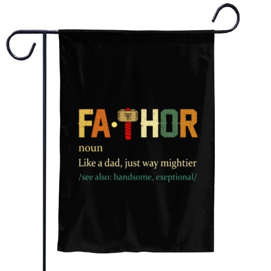 Fa Thor Like Dad Just Way Mightier Hero Garden Flags