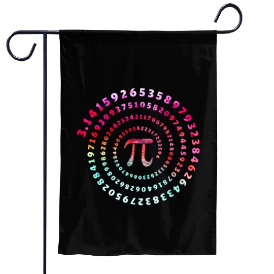 Pi Spiral Novelty Garden Flags for Pi Day