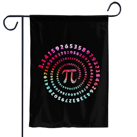 Pi Spiral Novelty Garden Flags for Pi Day