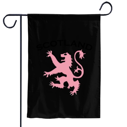 Cute Scottish rampant lion light pink Garden Flags