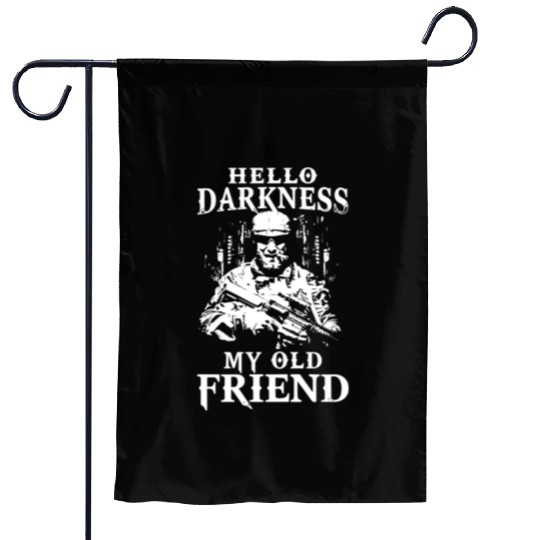 hello darkness my old friend smole patriotic veter Garden Flags