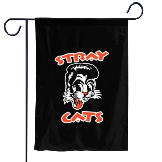 STRAY CATS Rockabilly Cool Cat Tattoo Garden Flags