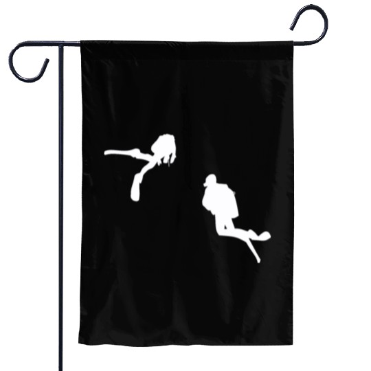 Diver Diving Snorkeling Swimming Goggles Sea Life Garden Flags