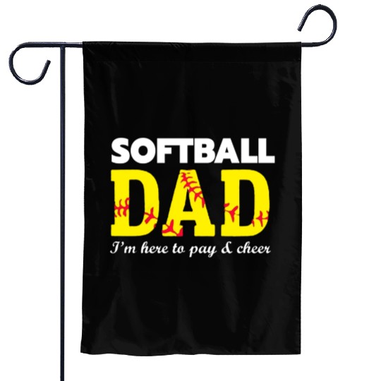softball dad Garden Flags