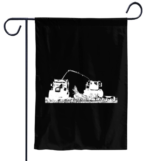 Corn chopper chopping corn harvester farmer Garden Flags