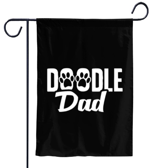 Doodle Dad, Cute Golden Doodle Fathers Day Paws, Garden Flags