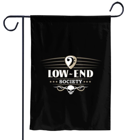 Original Low End Society for Bass Player Garden Flags