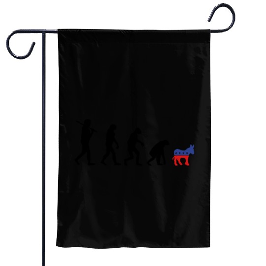 Evolution Backwards Democrats election campaign Garden Flags