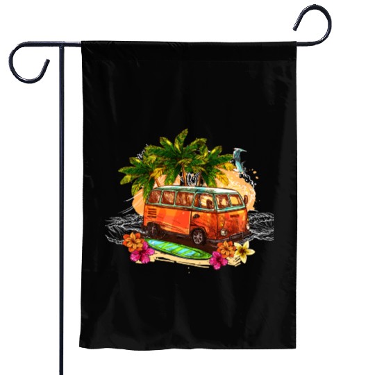 beach car Garden Flags