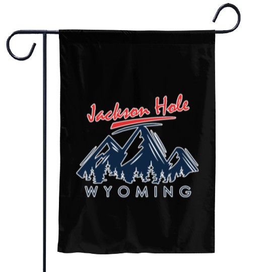 Jackson Hole Wyoming Garden Flags Vintage City Retro Tshi