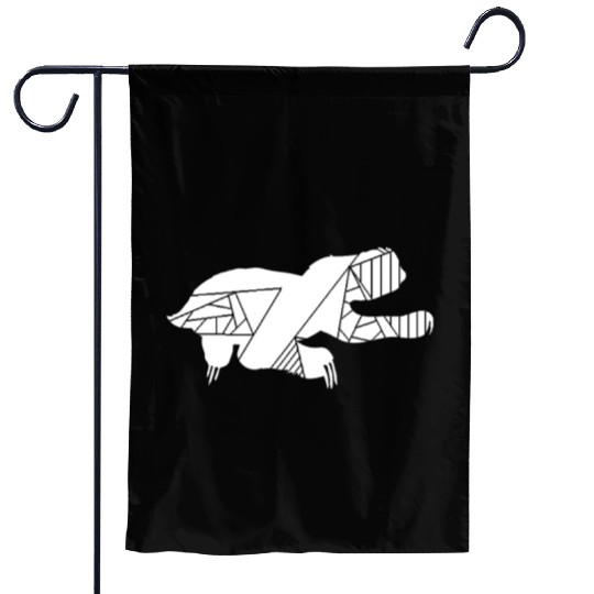 Geometric sloth - Sloth Garden Flags