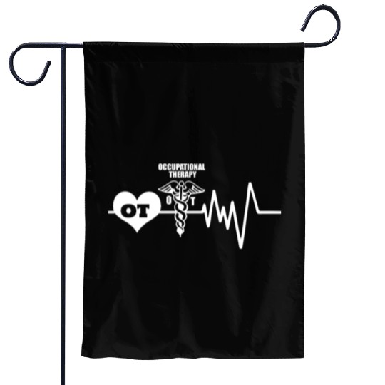 Occupational Therapy Heartbeat Garden Flags