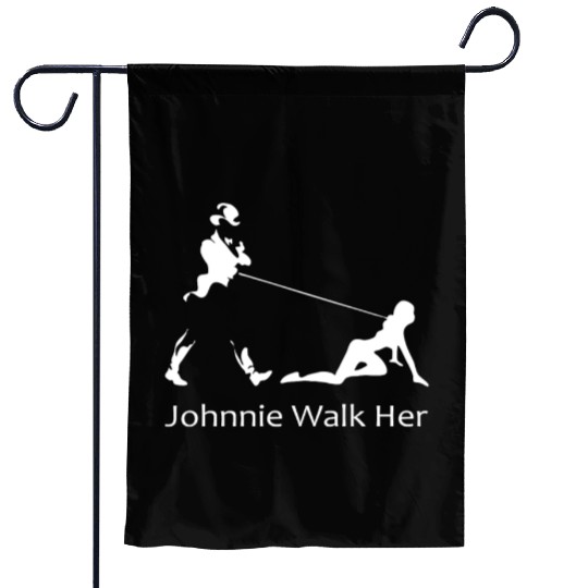 Johnnie walk her Garden Flags