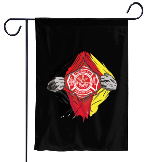 German Volunteer Fire Brigade Firefighter Garden Flags