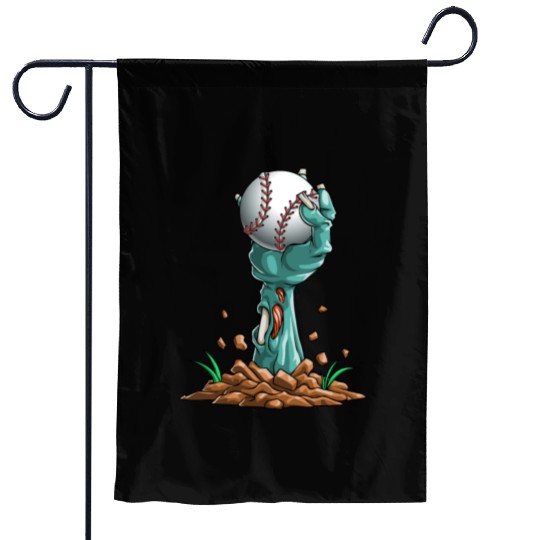 Zombie Hands Baseball Funny Halloween Horror Scary Garden Flags