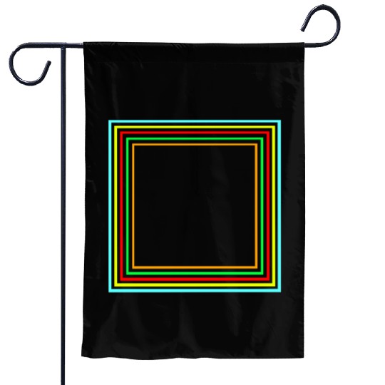 Geometric Square Colorful Design Garden Flags