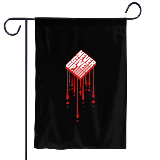 drop graffiti logo 3d stripe design never give up Garden Flags