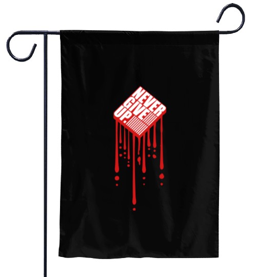 drop graffiti logo 3d stripe design never give up Garden Flags