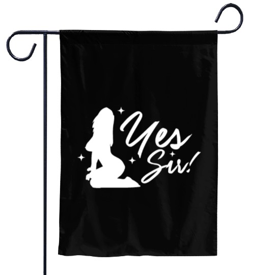 Yes Sir BDSM DDLG Naughty Submissive Kinky sx Garden Flags