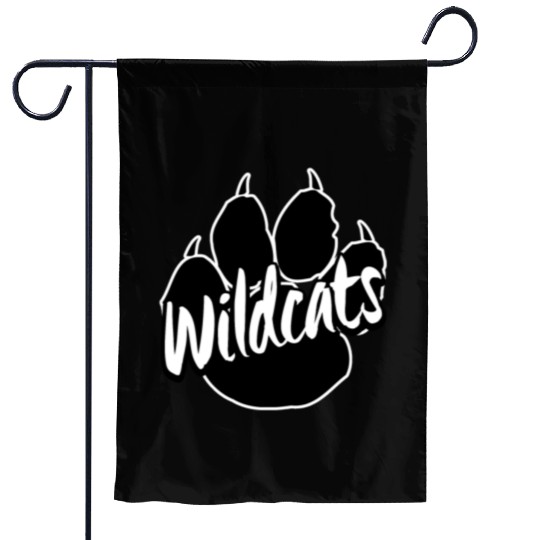 Wildcats Paw Print Back To School Spirit Mascot Garden Flags