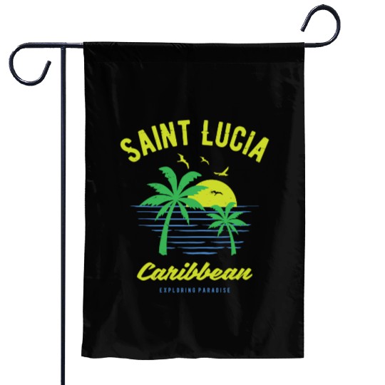 Saint Lucia Caribbean Paradise Gift and Souvenir Garden Flags