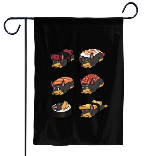Doberman Sushi Nigiri Garden Flags