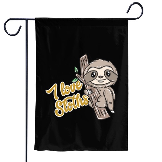 Sloth Garden Flags