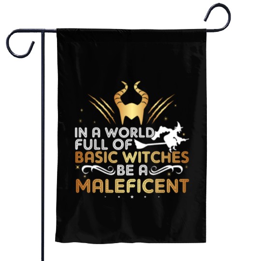 Halloween Scary Costume Witches be a Maleficent Garden Flags