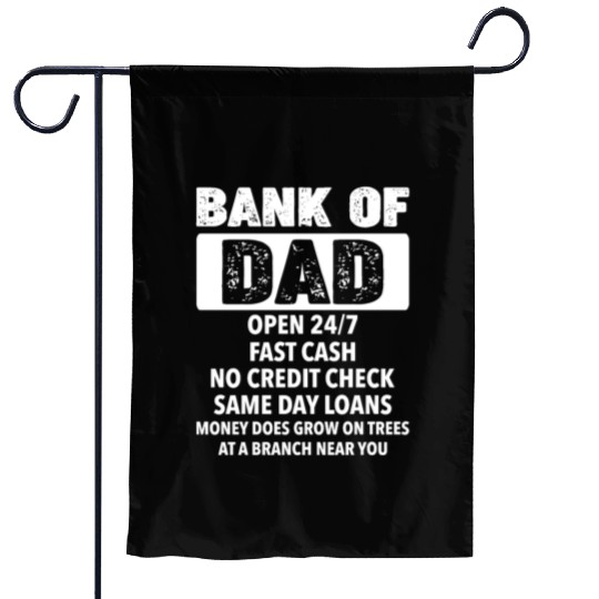 The Bank Of Dad Money Grows On Trees Father's Day Garden Flags