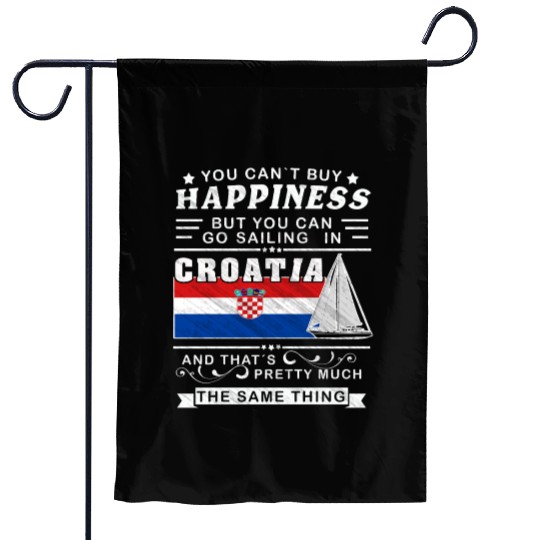 Croatia sailing, sailing ship Mediterranean gift Garden Flags