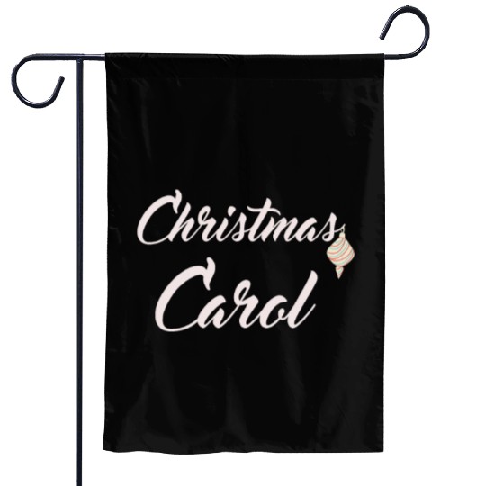 Christmas Carol with xmas decoration for Carols Garden Flags