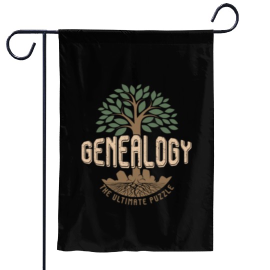 Genealogist Genealogy The Ultimate Puzzle Garden Flags