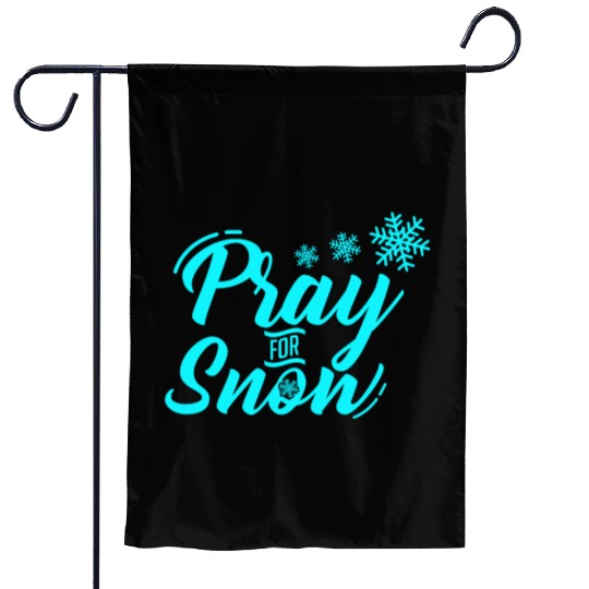 Pray for Snow Snow White Christmas Praying Garden Flags