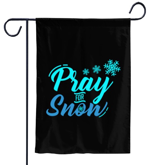 Pray for Snow Snow White Christmas Praying Garden Flags