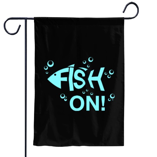 Fish on Fisherman Bone Gift Garden Flags