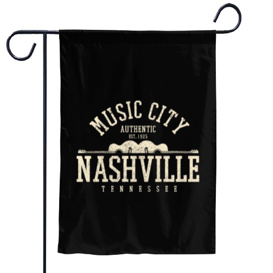 Nashville Guitar Country Music City Tennessee Gift Garden Flags
