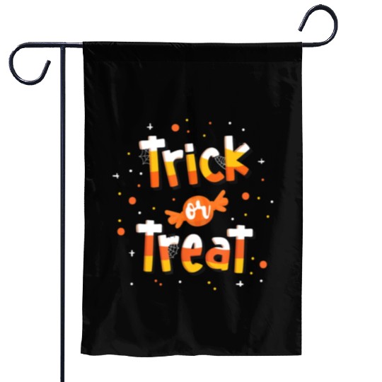 Trick Or treat Candy Yellow and Orange Cute Garden Flags