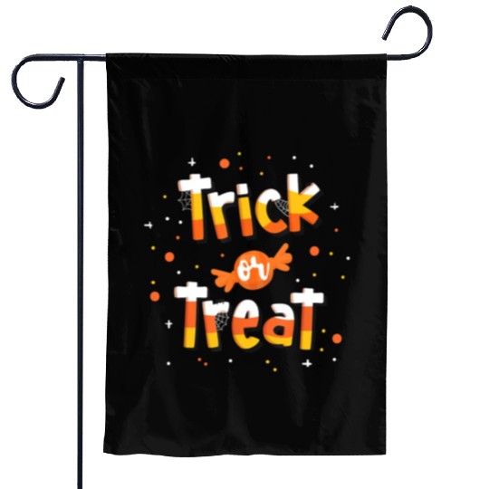 Trick Or treat Candy Yellow and Orange Cute Garden Flags