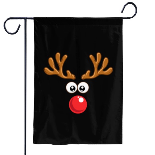 Christmas Rudolph reindeer winter nature gift Garden Flags
