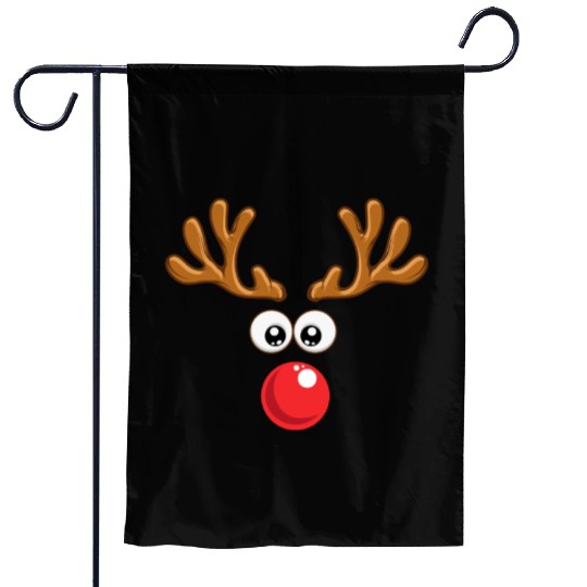 Christmas Rudolph reindeer winter nature gift Garden Flags