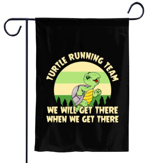Turtle Running Team Garden Flags